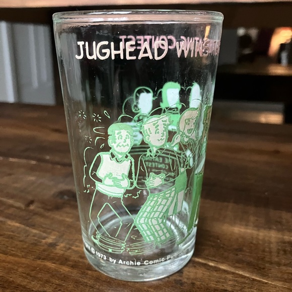 Archie's Comics Glass Vintage 1973 - Jughead Wins the Pie Eating Contest - Betty - Picture 4 of 15